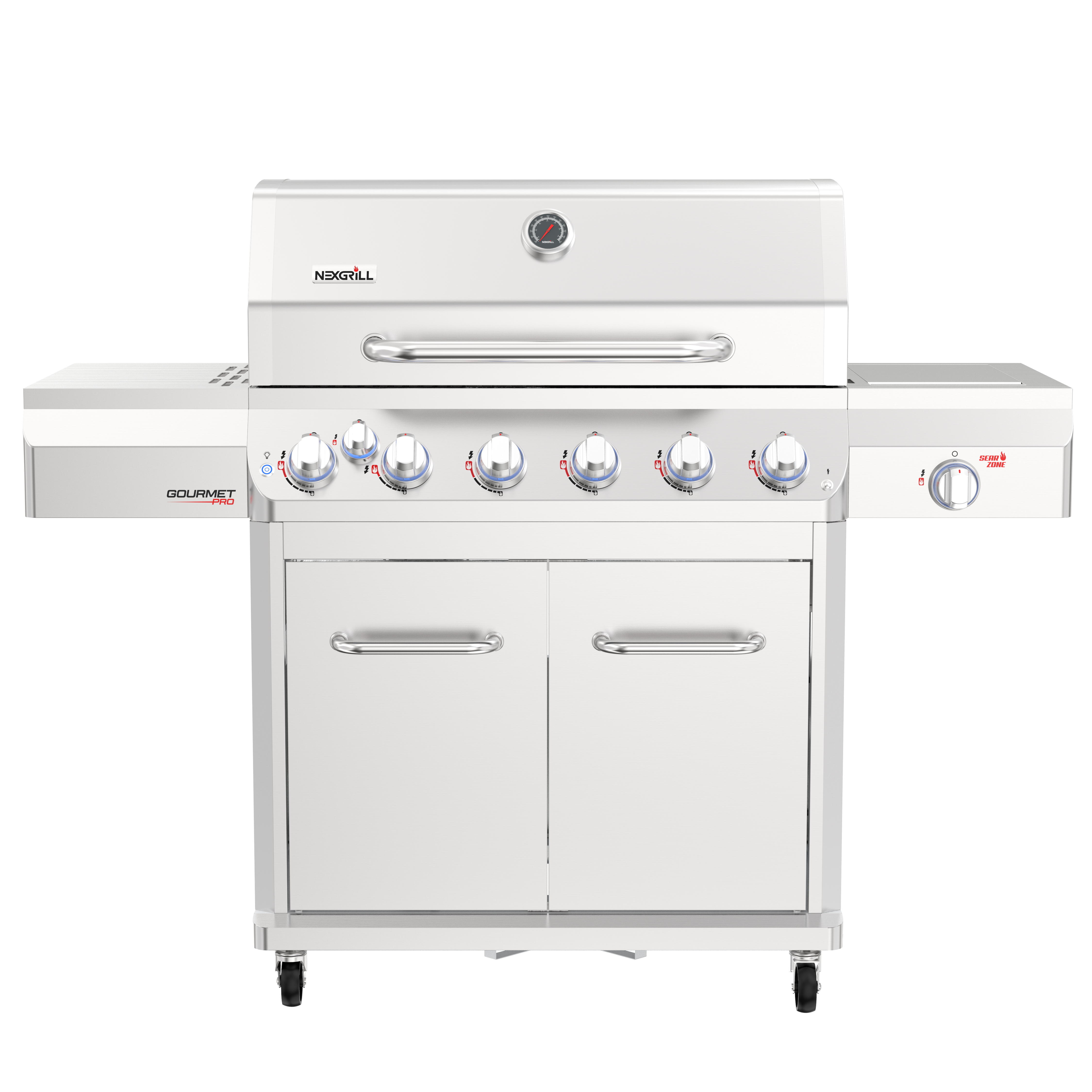 Nexgrill Gourmet Pro 6 brænder gasgrill med side- og bagbrænder