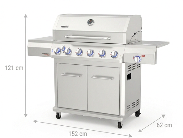 Nexgrill Gourmet Pro 6 brænder gasgrill med side- og bagbrænder