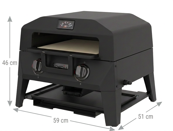 Fortress 4-i-1 Grill og pizzaovn med grillrist og stegeplade